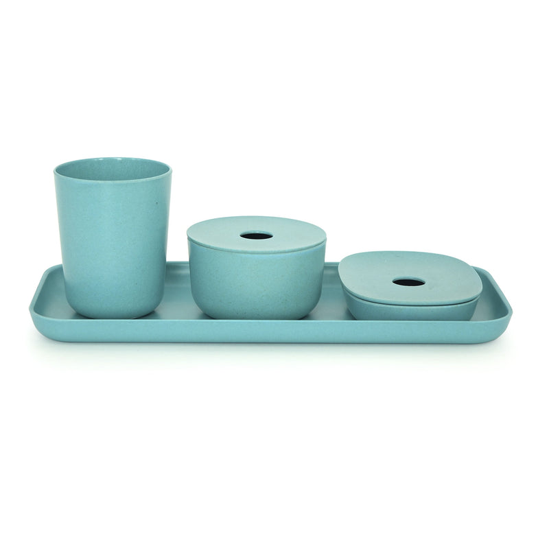 4-Piece Bathroom Counter Set - Lagoon