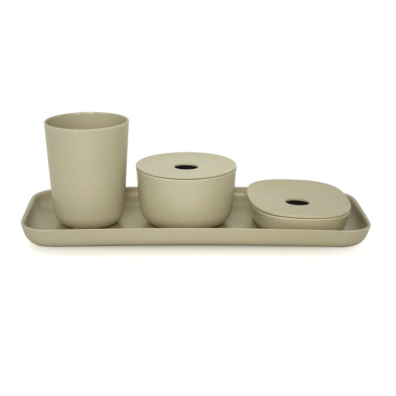 4-Piece Bathroom Counter Set - Stone