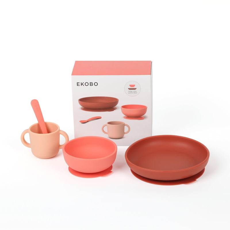 Silicone Baby Meal Set - Coral