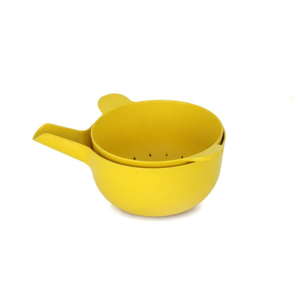 Small Mixing Bowl and Colander Set - Lemon