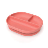 Silicone Divided Suction Baby Plate - Coral