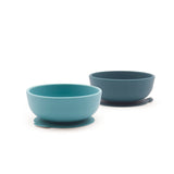 Silicone Suction Baby Bowl Set - Blue Abyss / Lagoon