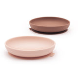 Silicone Suction Baby Plate Set - Blush / Terracotta