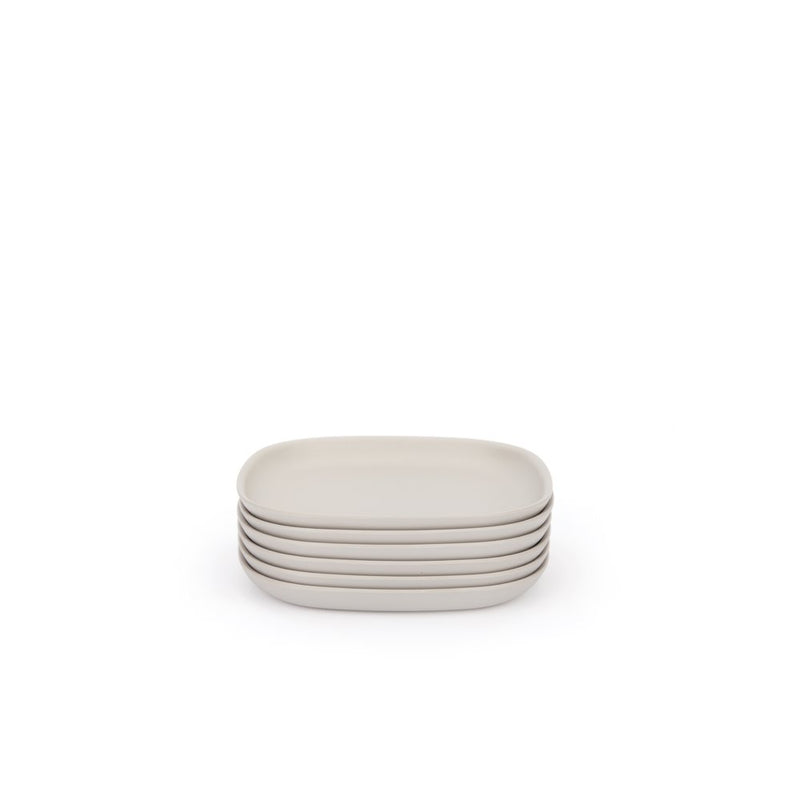 Cocktail Plate Set x 6 - Stone