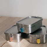 Stainless Steel Lunch Box with heat safe insert - Terracotta EKOBO 