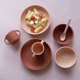 Silicone Suction Baby Plate Set - Blush / Terracotta